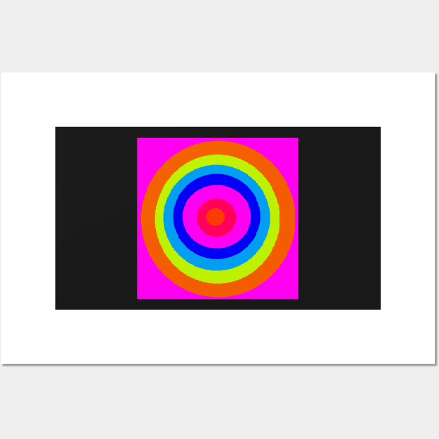 Hot Pink Circle Pattern Wall Art by Klssaginaw